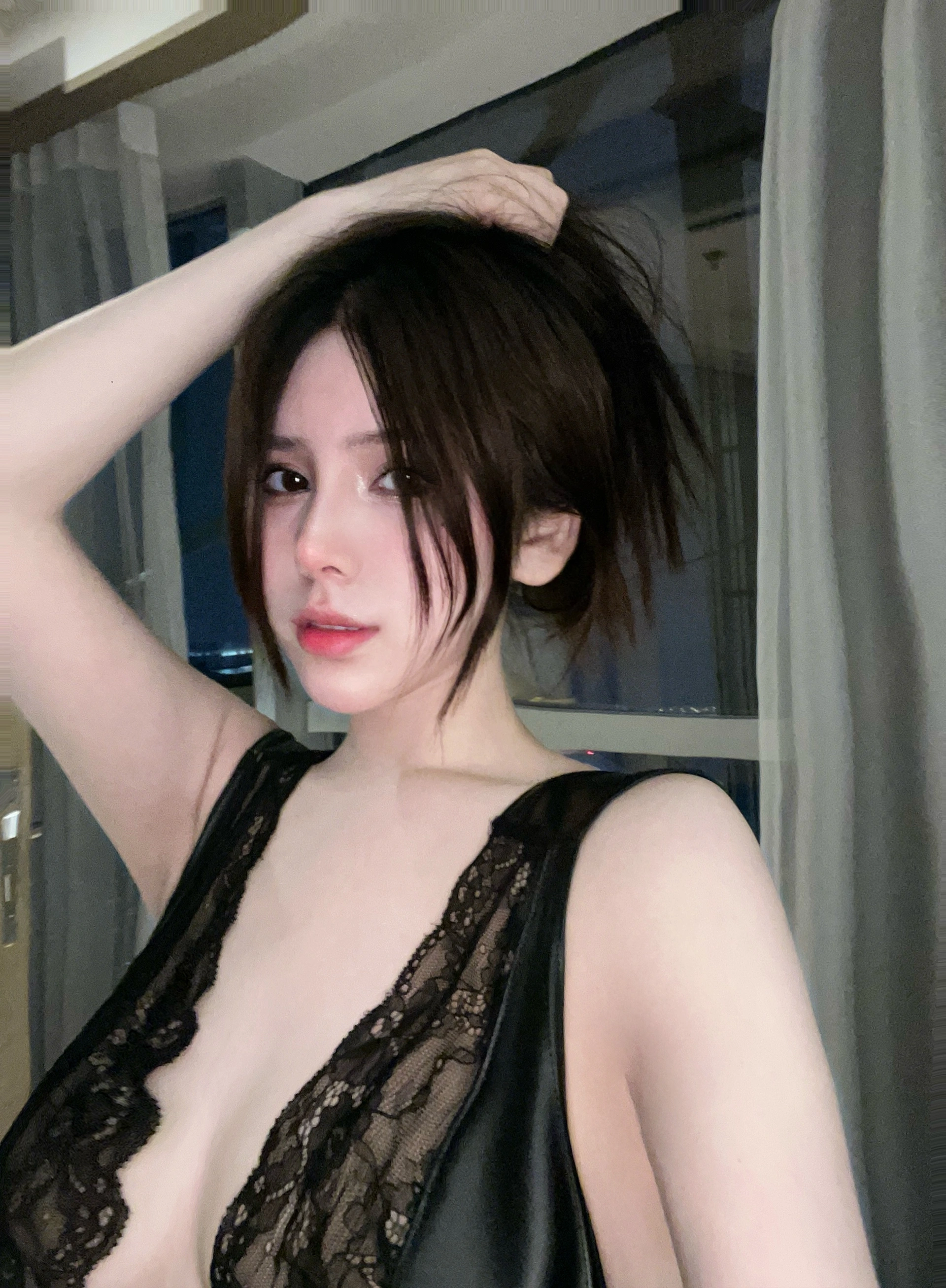 027.奔跑的晶骡儿-微密圈系列  皮衣蕾丝 2